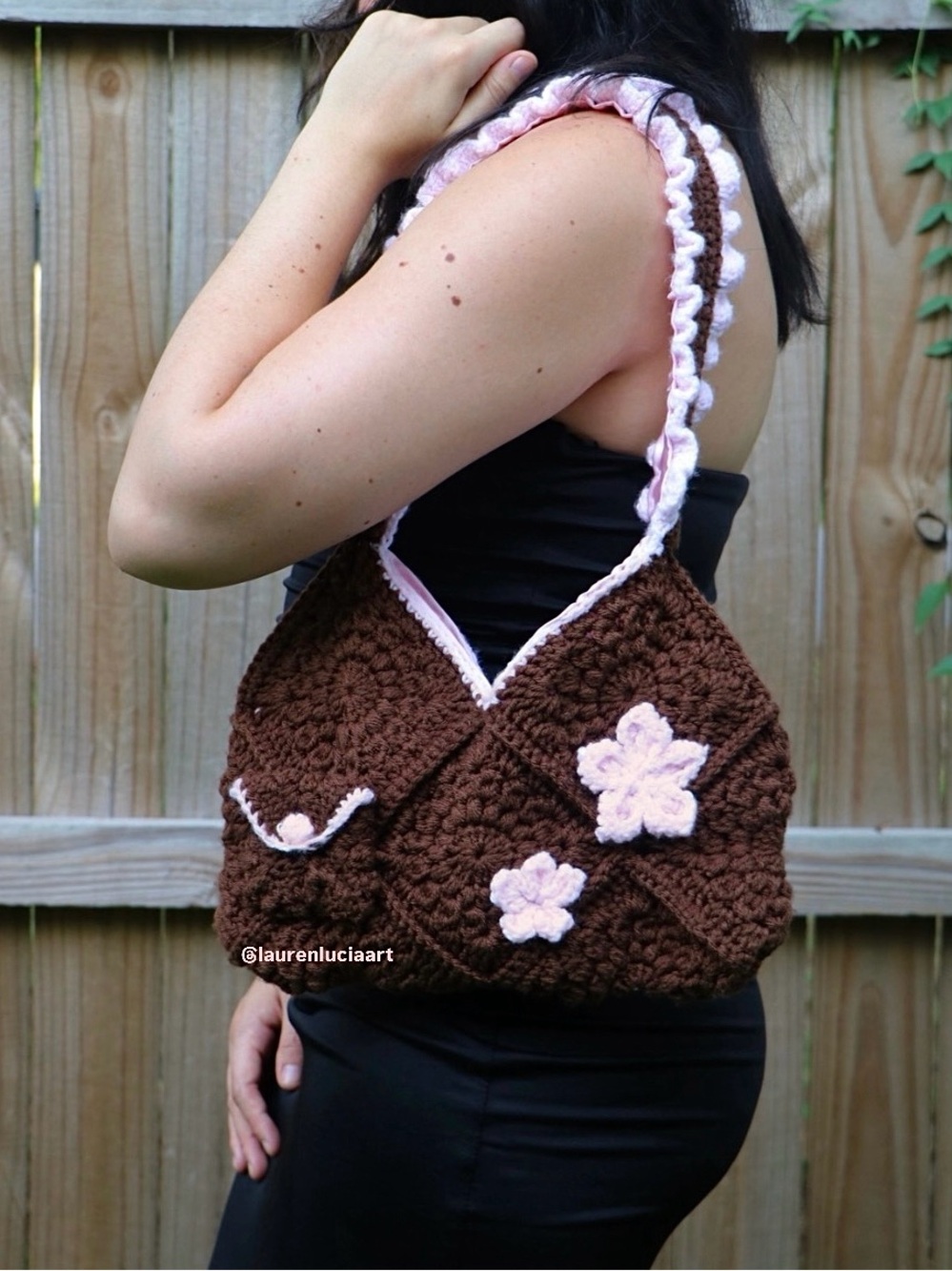 Early 2000s Inspired Tuscan Core Bag - Pink & Brown - Completely Handmade
